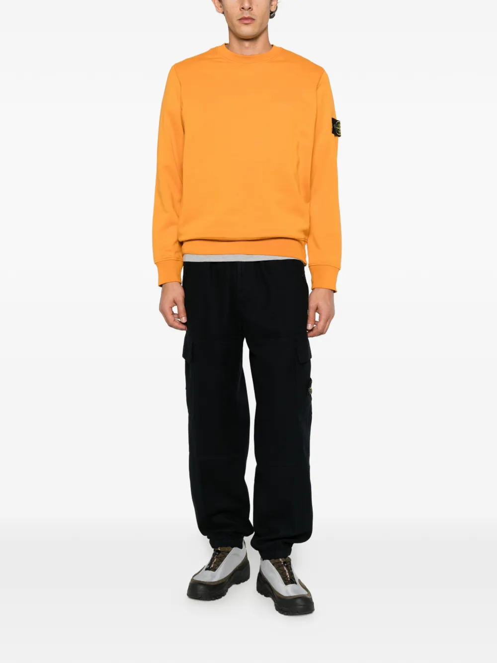 Stone Island Compass patch sweater Oranje
