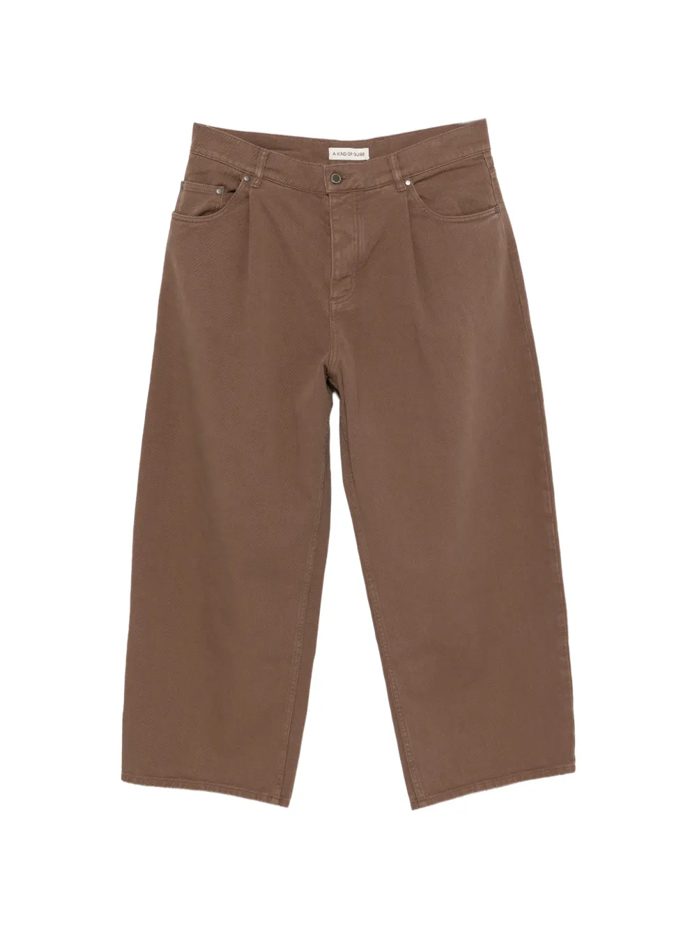 A Kind of Guise Jeans a gamba ampia con pieghe - Marrone