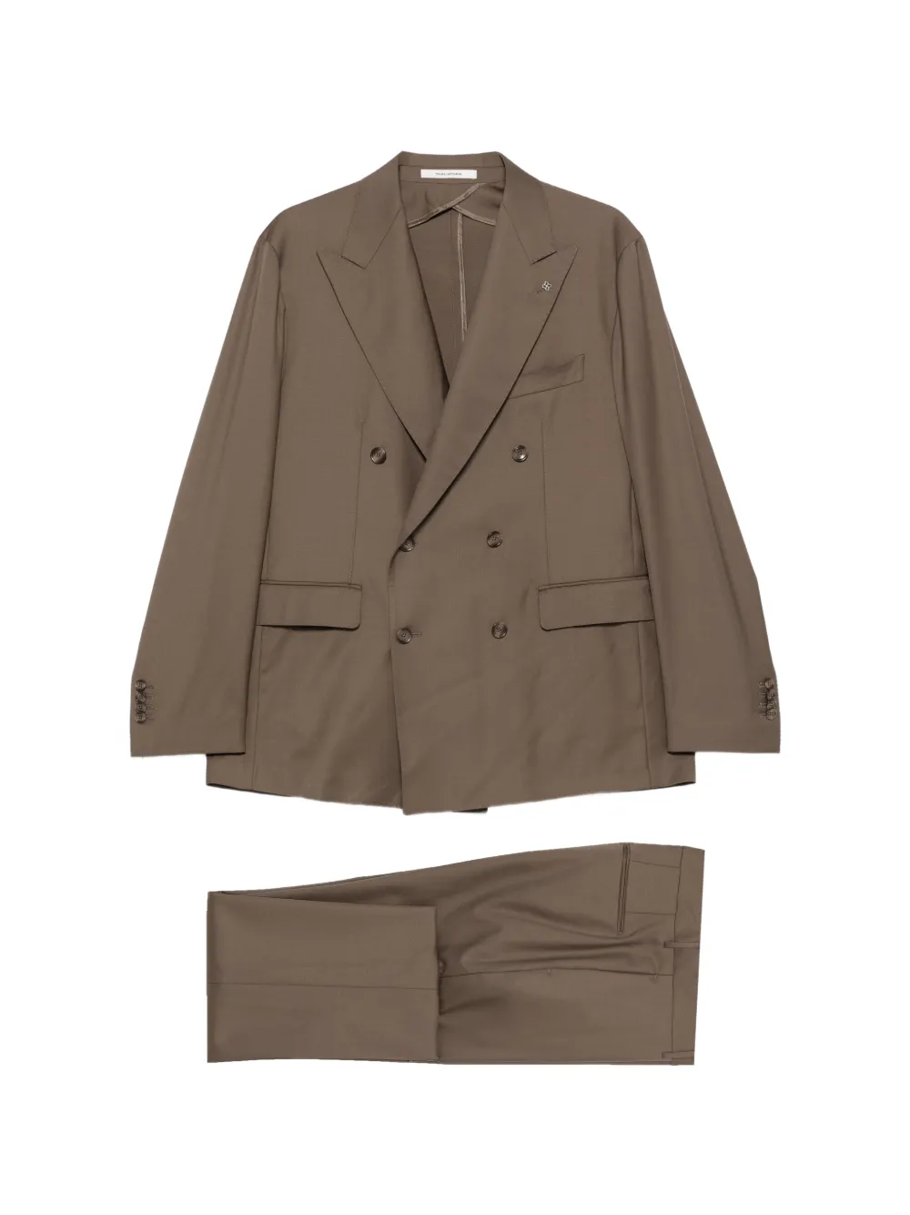 Tagliatore double-breasted peak-lapel suit - Marrone
