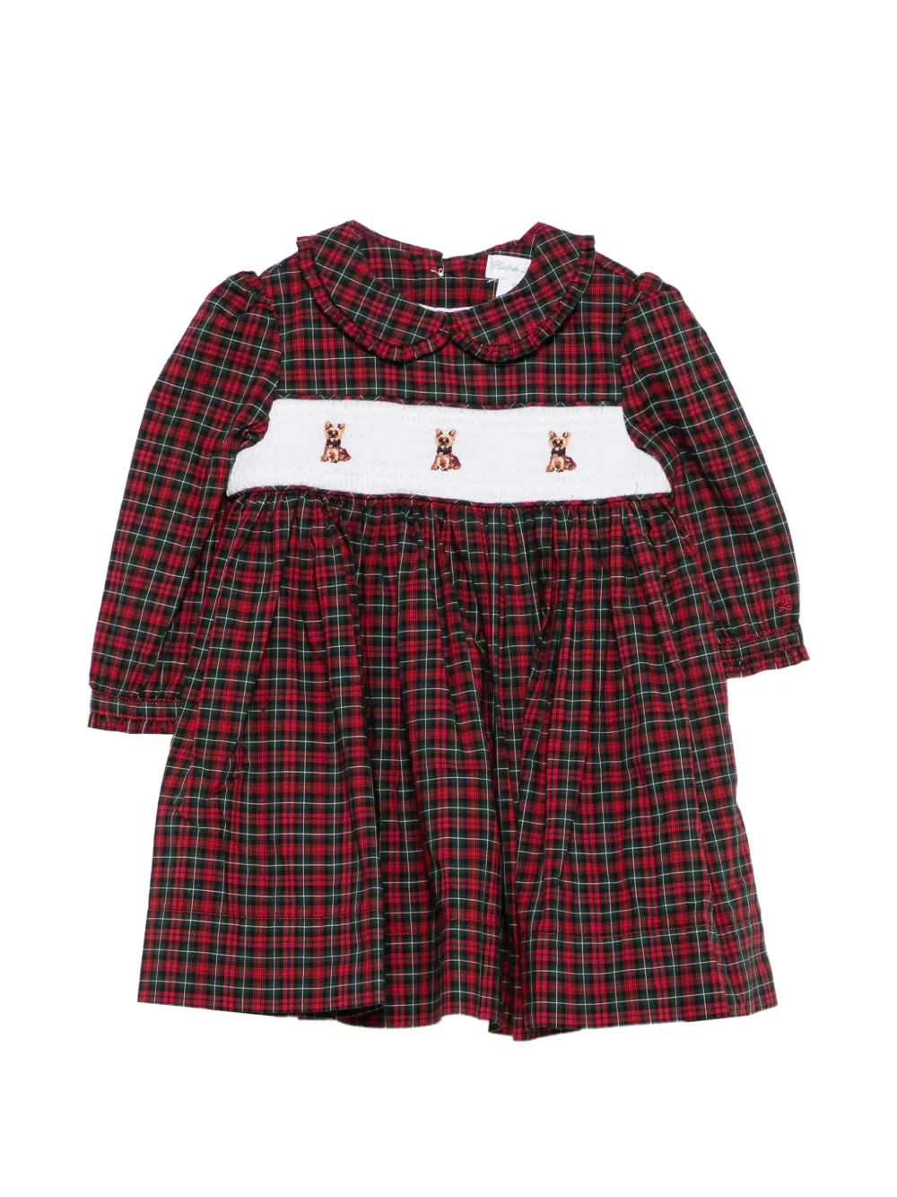 POLO RALPH LAUREN KIDS ensemble avec robe froncée à motif tartan - Rouge POLO RALPH LAUREN KIDS ensemble avec robe froncée à motif tartan - Rouge