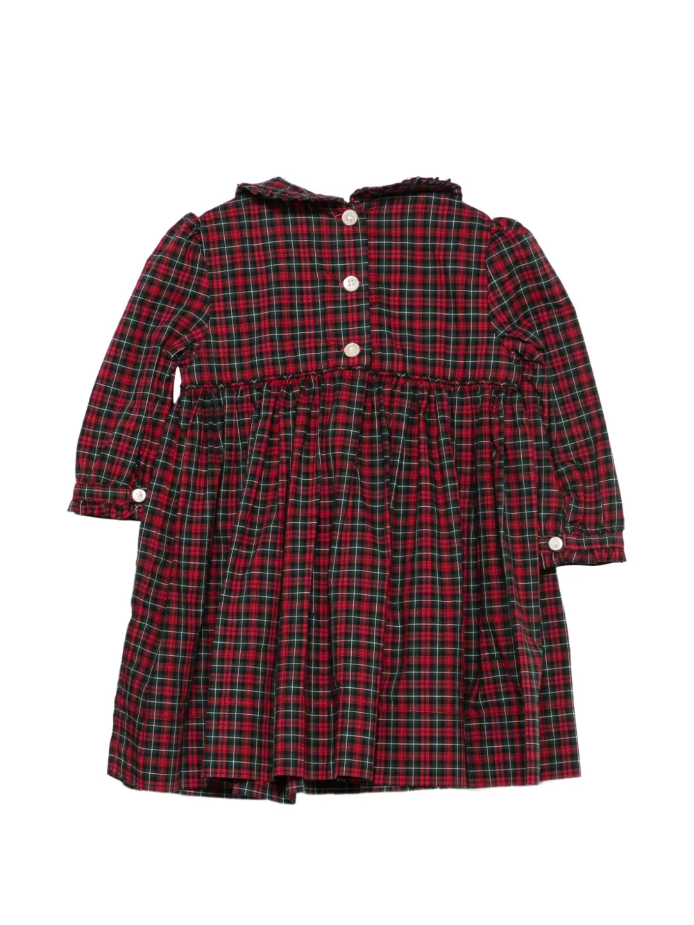 POLO RALPH LAUREN KIDS tartan smocked dress set Rood