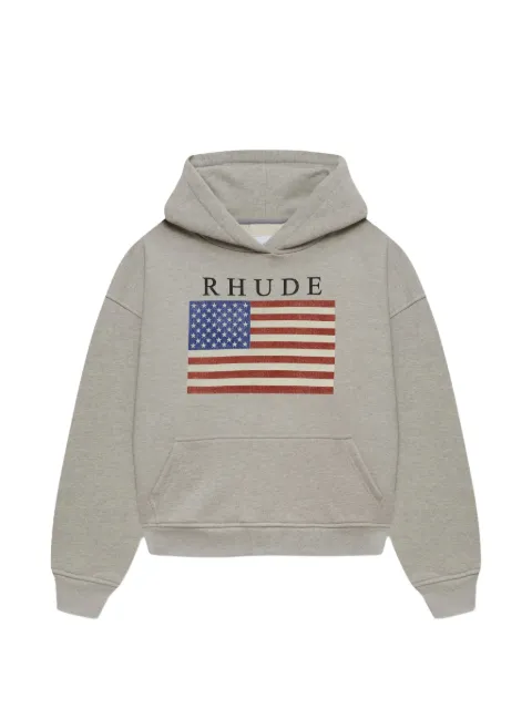 RHUDE USA flag-print hoodie
