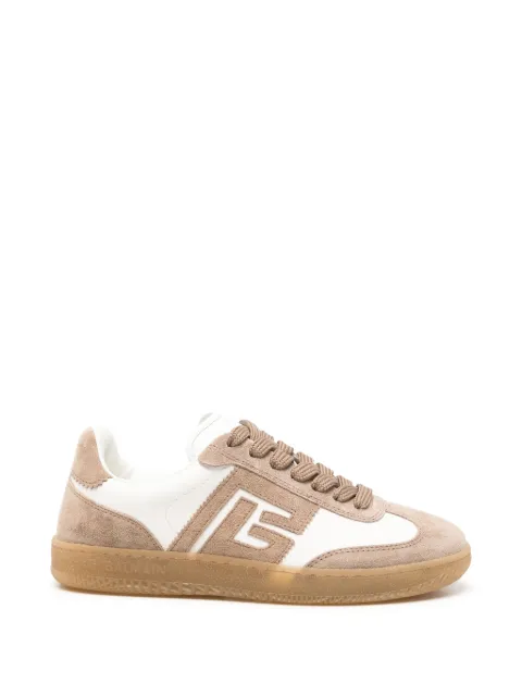 Balmain monogram-patch panelled sneakers