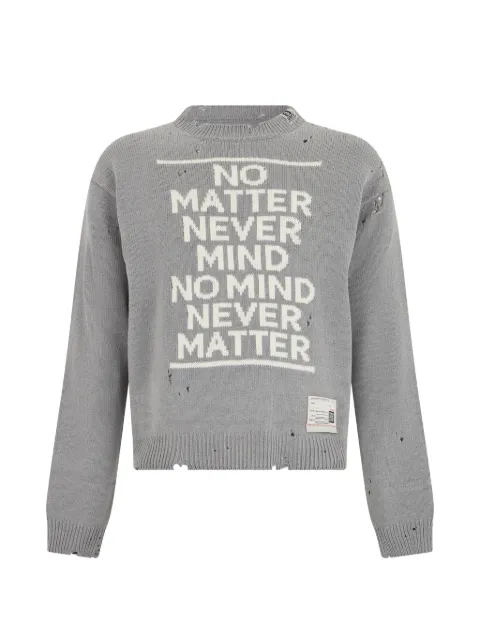 Maison MIHARA YASUHIRO message jacquard knit sweater