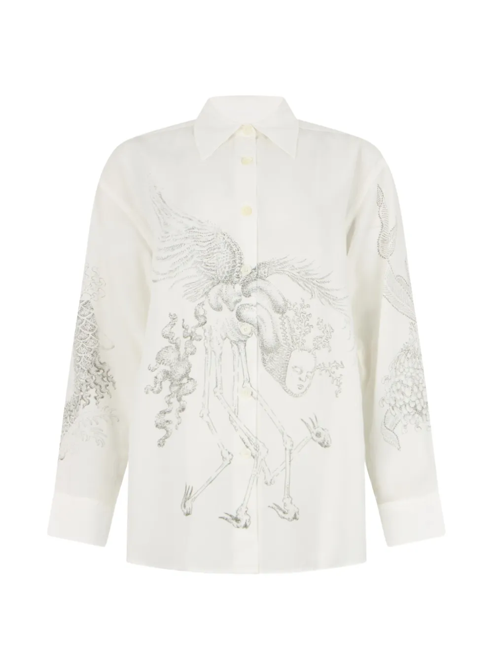 OUR LEGACY pointillism-allegory-print shirt