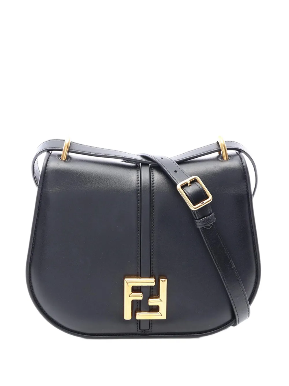 Fendi Pre-Owned 2010-2026 mittelgroße Come On Umhängetasche aus Leder - Schwarz