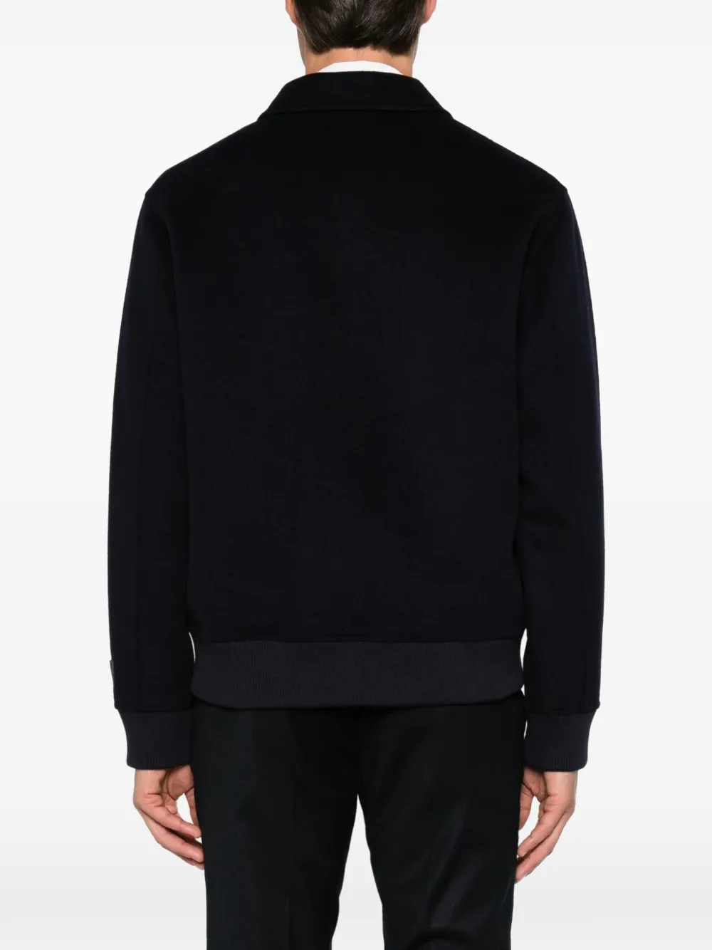 ON THE BUND zip-up flap-pocket jacket Blauw