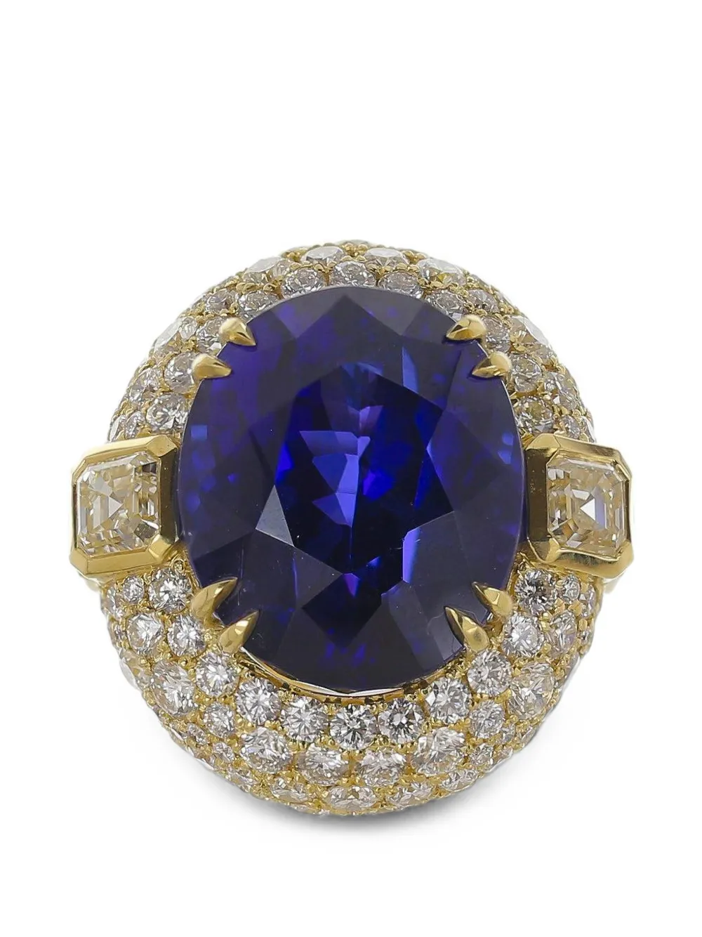 Jared Lehr Anello con montatura halo e decorazione - Oro