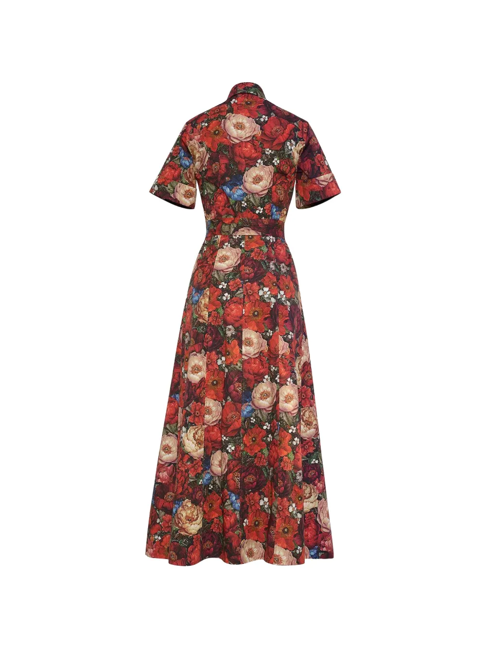 Adam Lippes Leighton jurk met bloemen-print Rood