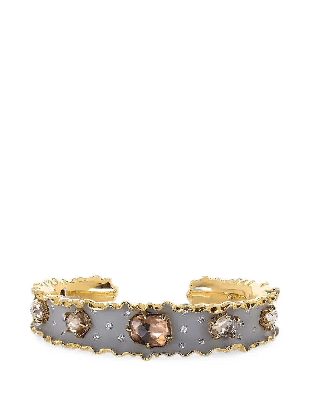 Victor Velyan embellished ruffle cuff bracelet