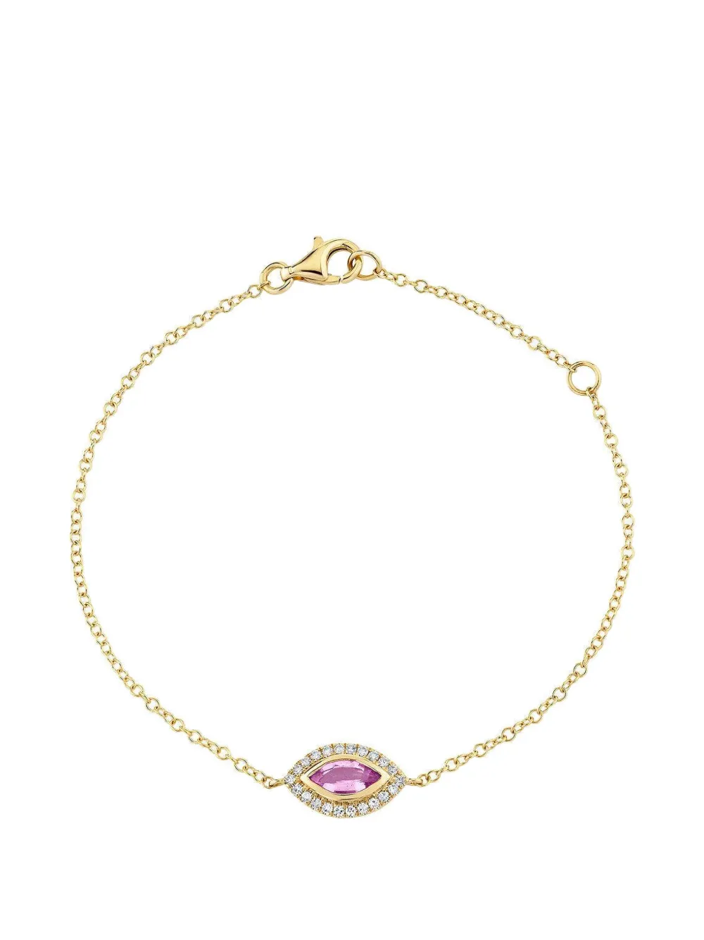 SHAY pink sapphire and diamond evil eye bracelet