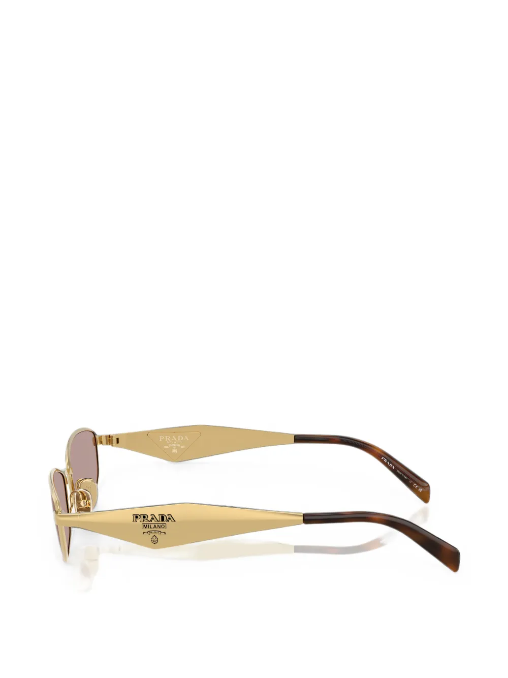 Prada Eyewear Zonnebril met logo Goud