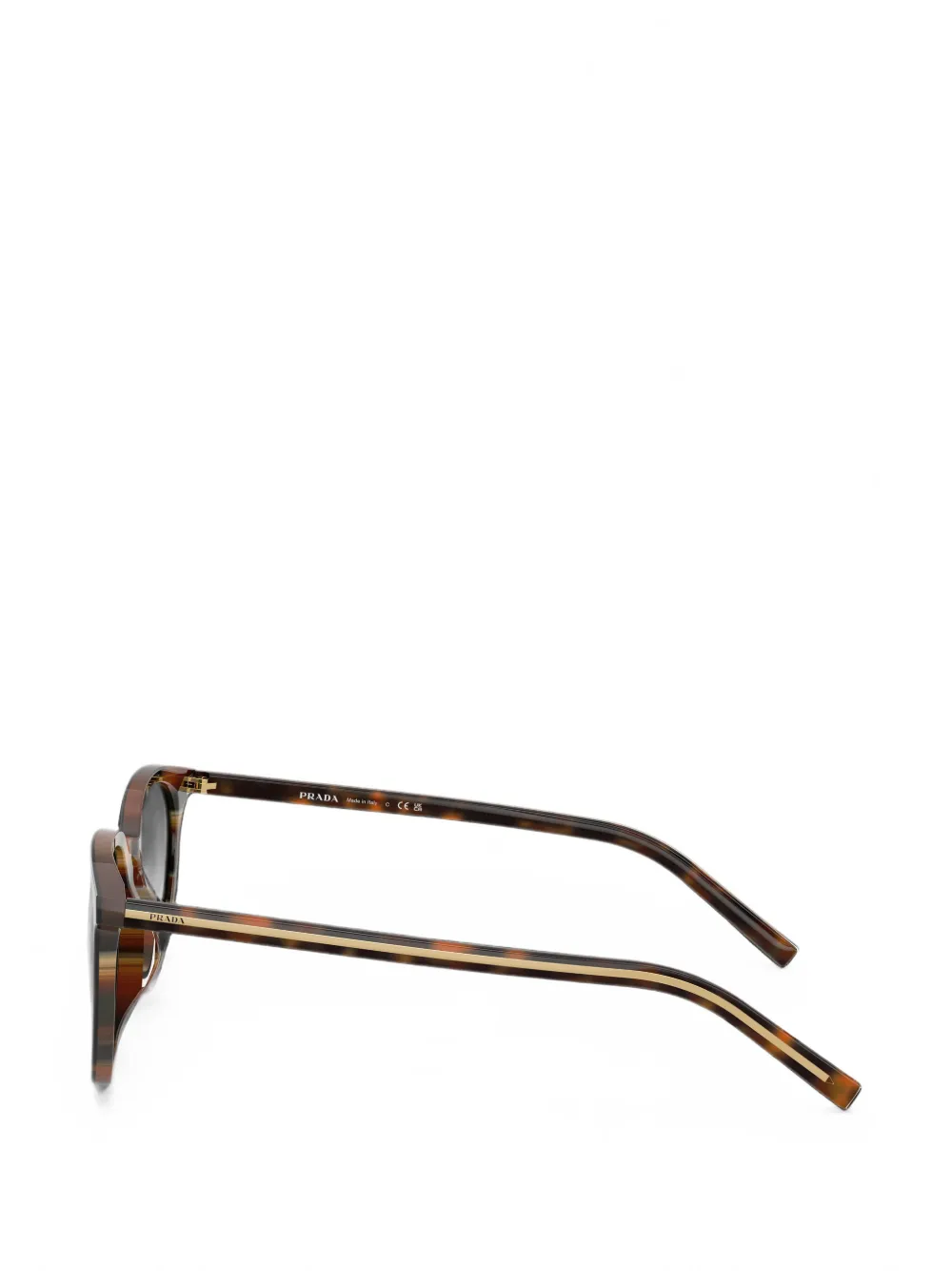 Prada Eyewear Zonnebril met schildpad-effect en phantos-montuur Bruin