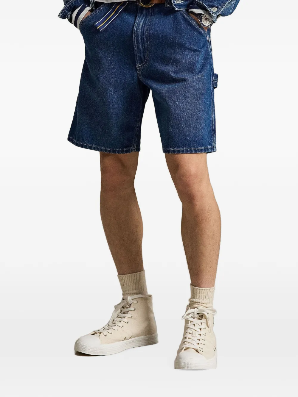 Polo Ralph Lauren Carpenter shorts met geborduurd logo Blauw