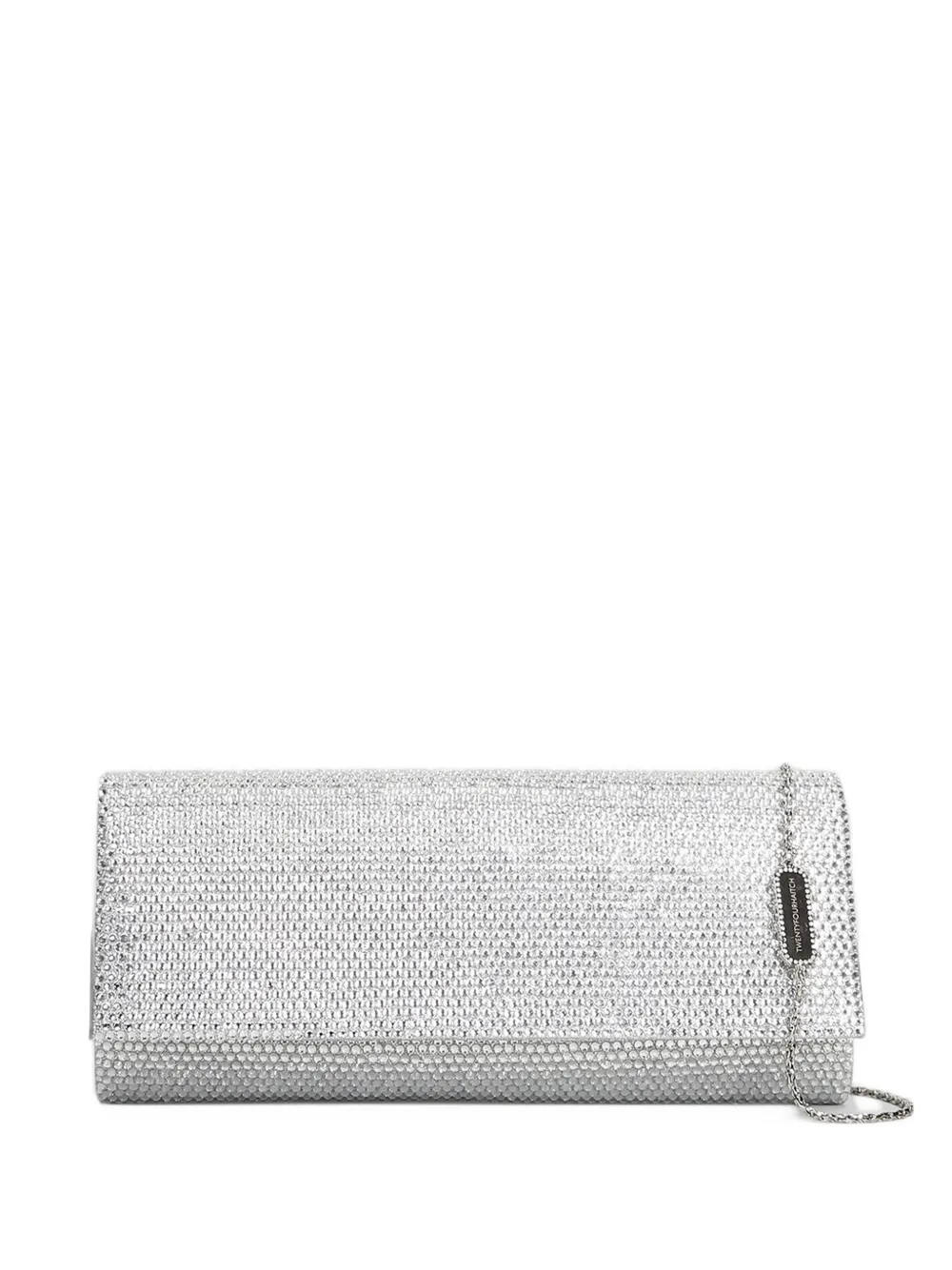 TWENTY FOURHAITCH French 75 crystal-embellished clutch bag - Silber