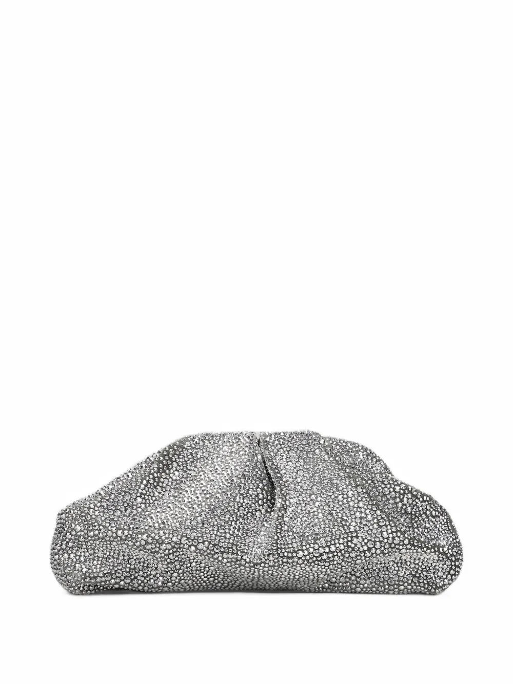 TWENTY FOURHAITCH Mirach crystal-embellished clutch bag Zilver