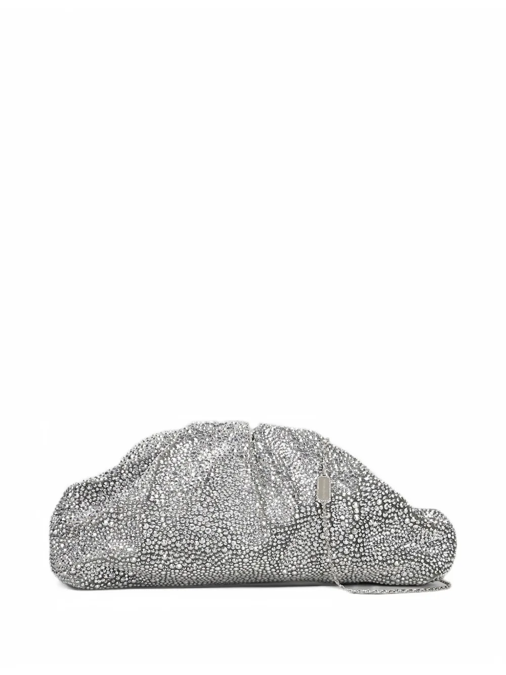 TWENTY FOURHAITCH Mirach crystal-embellished clutch bag - Silver