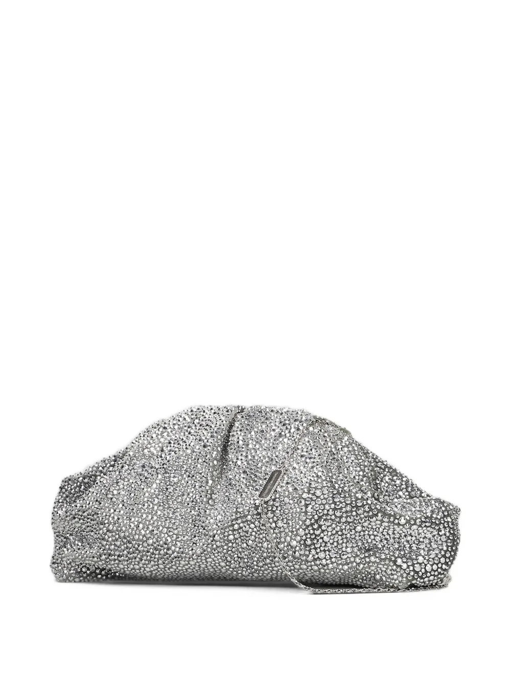 TWENTY FOURHAITCH Mirach crystal-embellished clutch bag Zilver