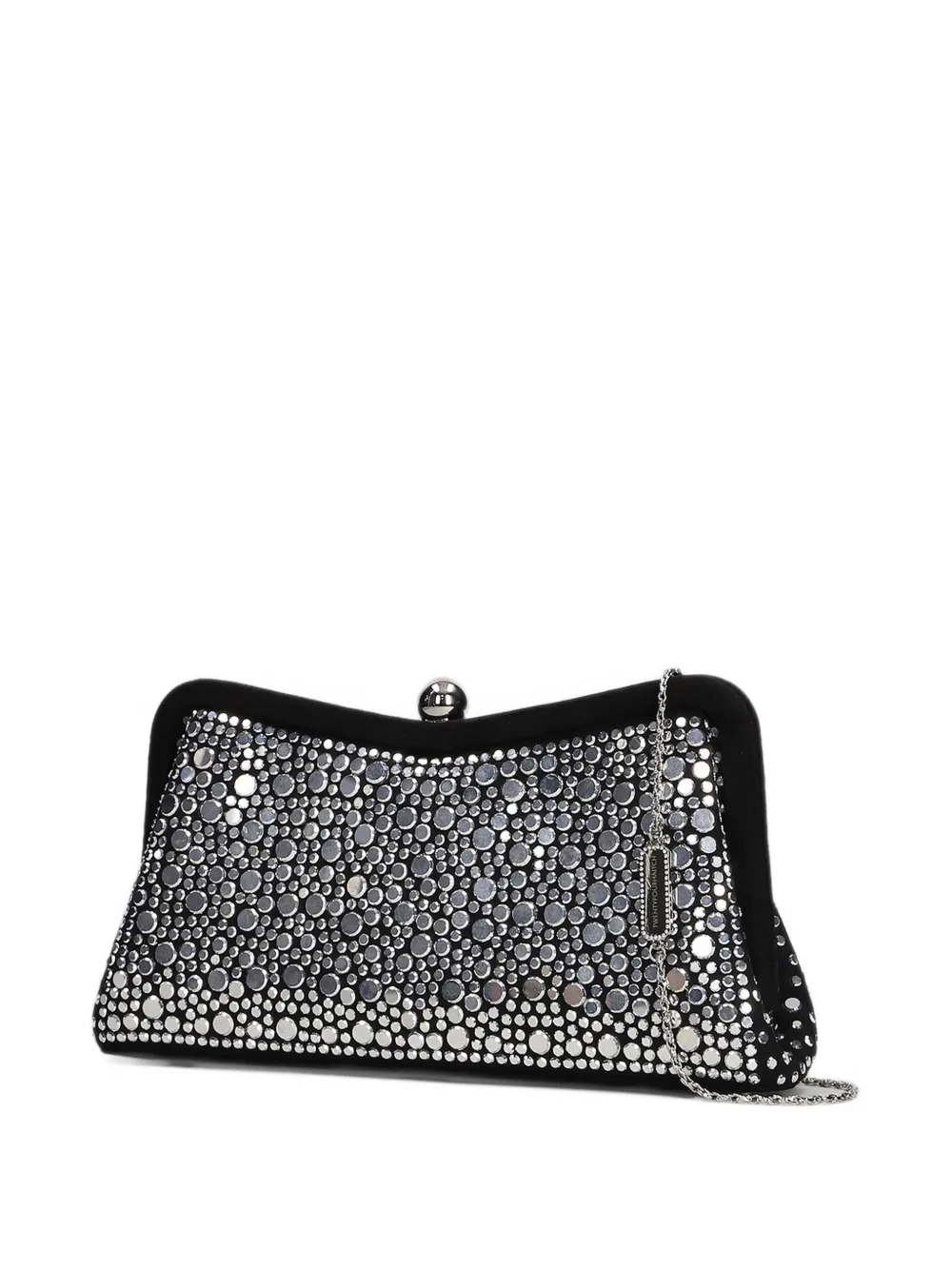 TWENTY FOURHAITCH Elinea crystal-embellished clutch bag Zilver