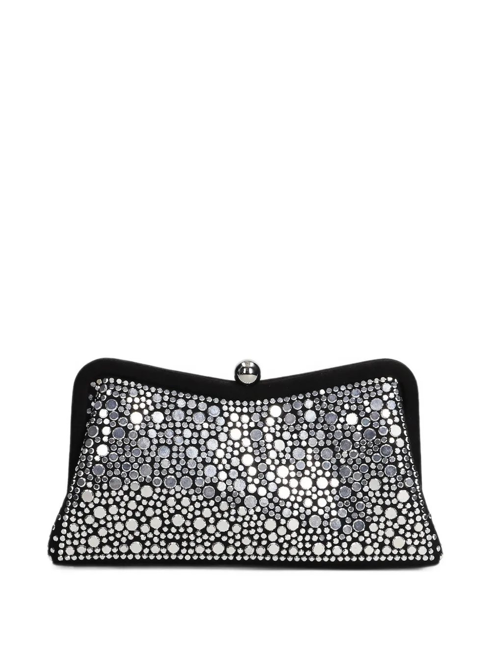 TWENTY FOURHAITCH Elinea crystal-embellished clutch bag Zilver