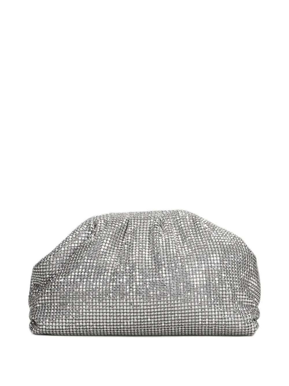 TWENTY FOURHAITCH Petra crystal-embellished clutch bag Zilver