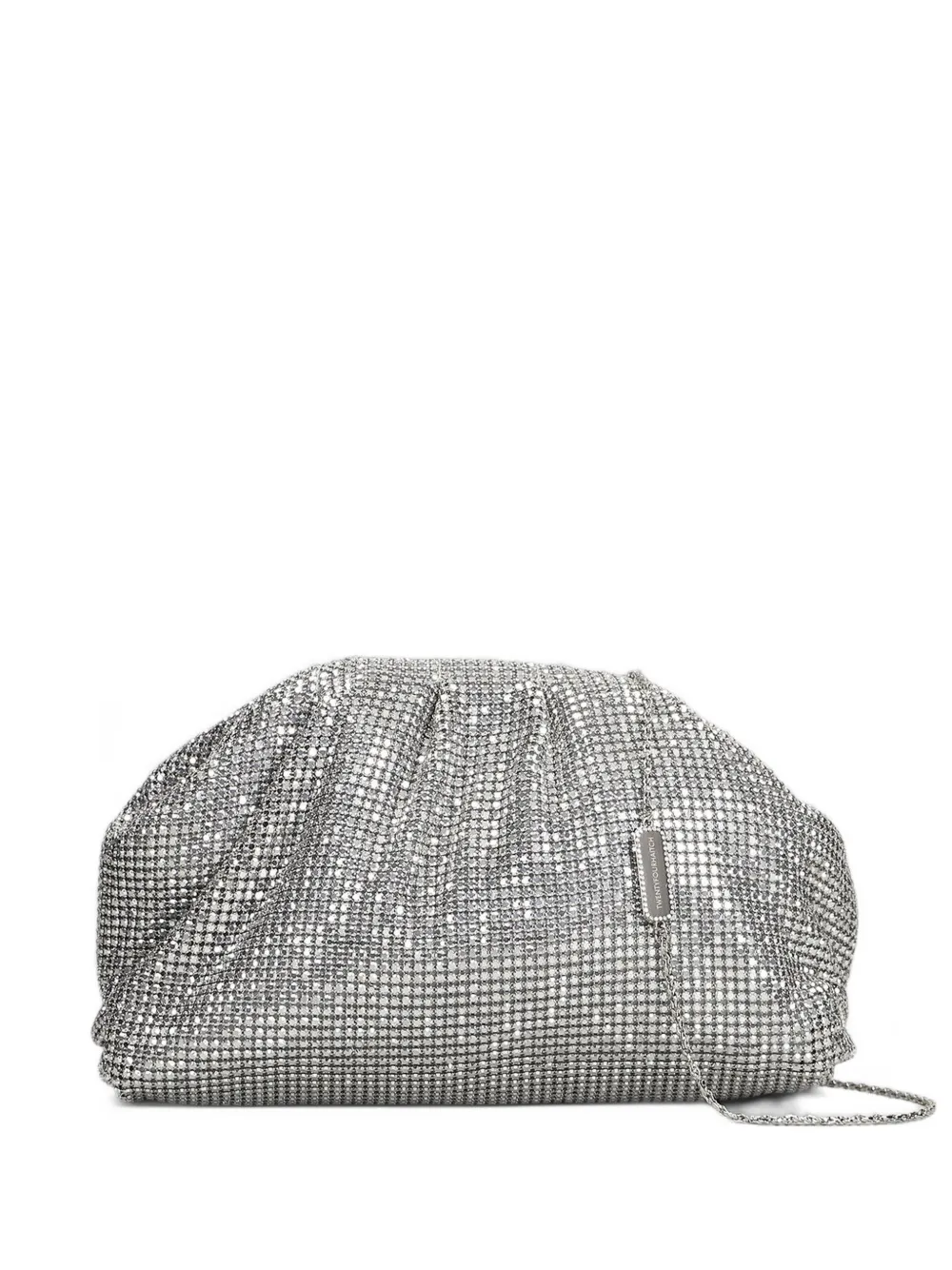 TWENTY FOURHAITCH Petra crystal-embellished clutch bag - Silber