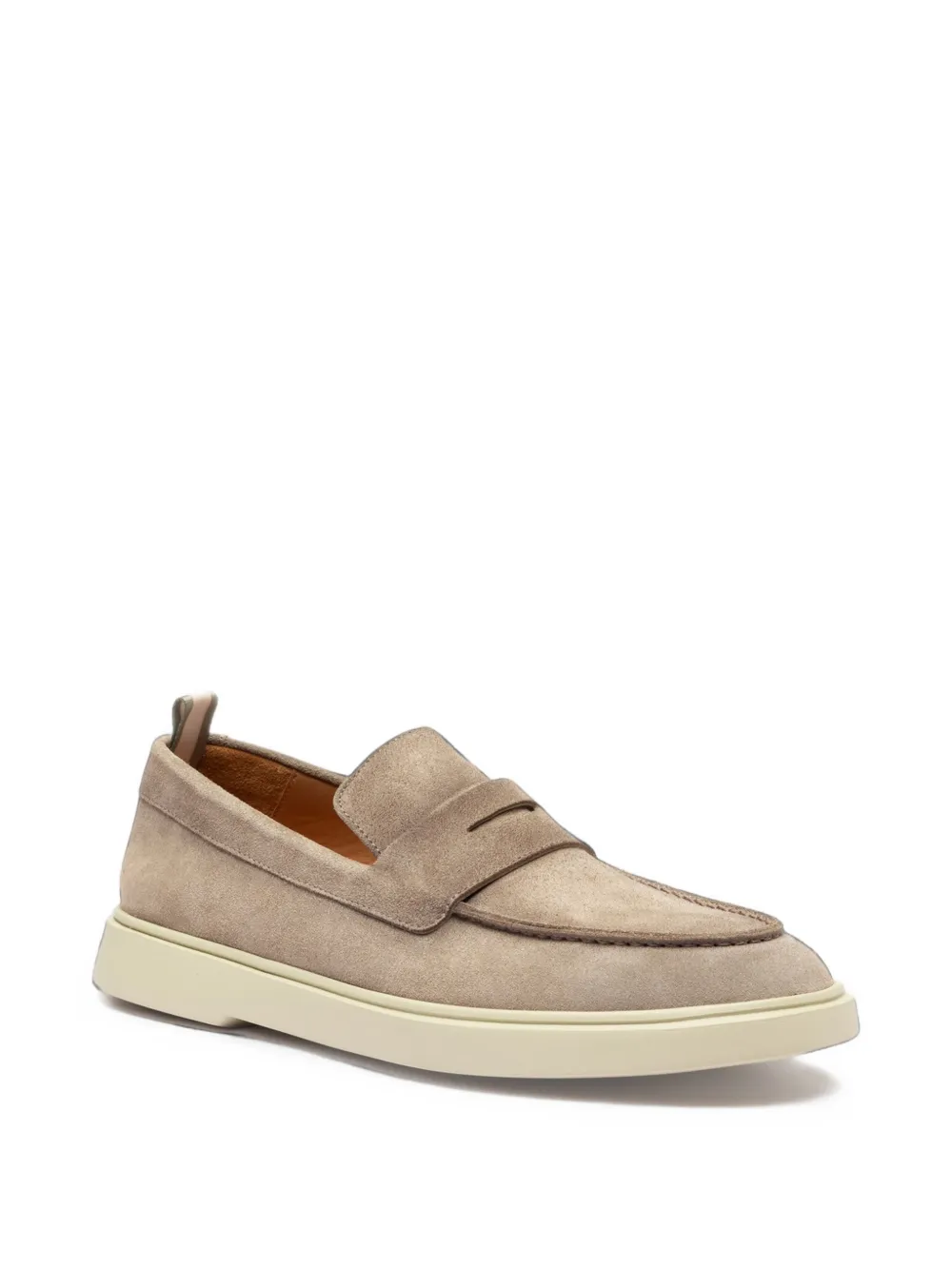 Officine Creative Bones 001 suede loafers Beige