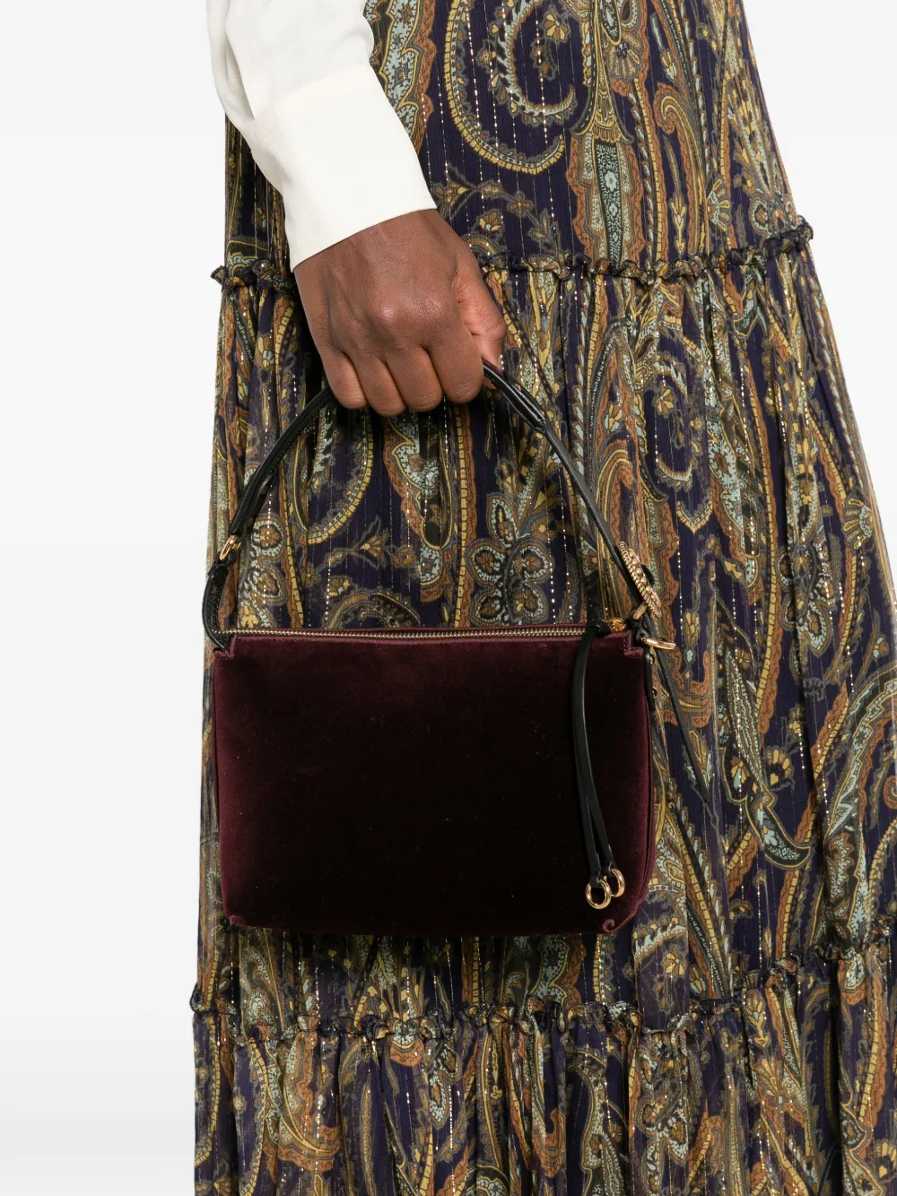ETRO suede shoulder bag Rood
