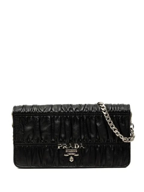 Prada Pre-Owned 2000-2013 Nappa Gaufre Wallet On Chain crossbody bag