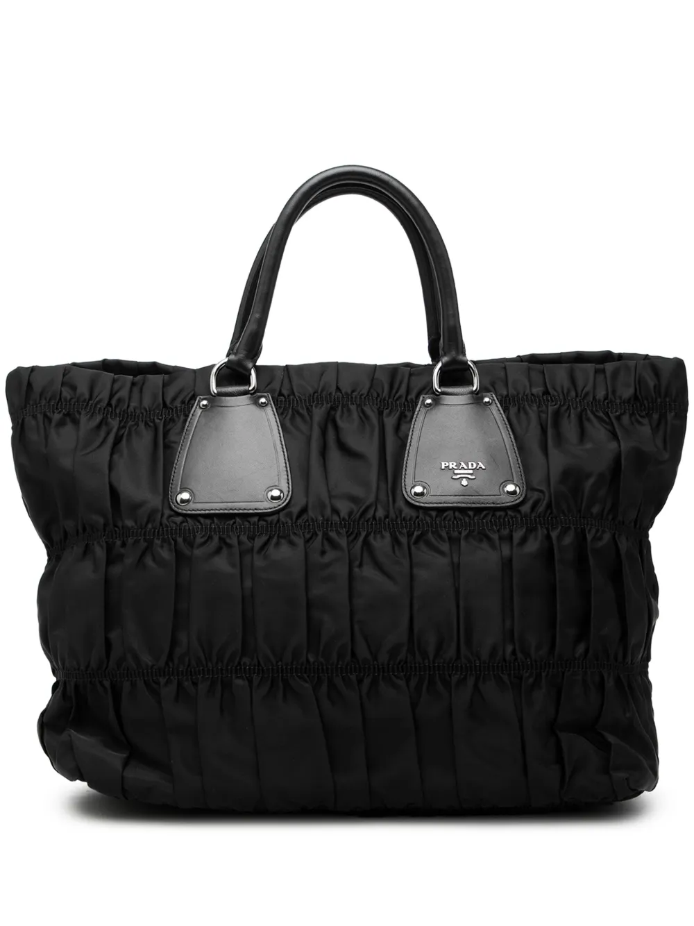 Prada Pre-Owned 2013-2026 Tessuto Gaufre Tote Bag - Schwarz