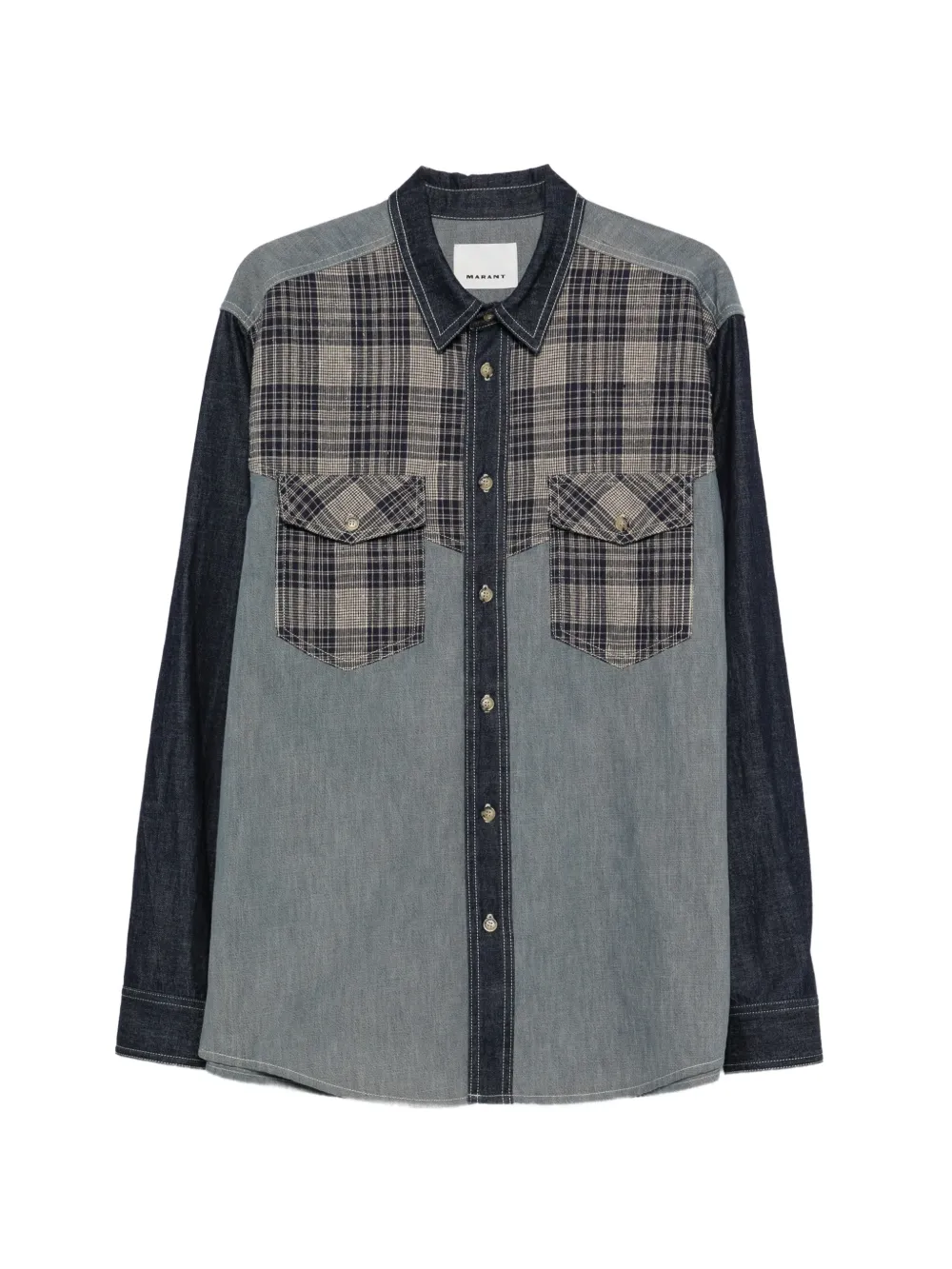 MARANT chemise en jean à carreaux - Bleu MARANT chemise en jean à carreaux - Bleu