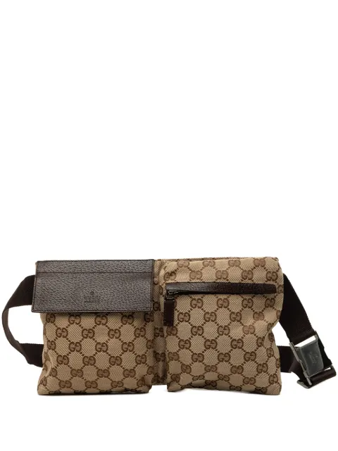 Gucci Pre-Owned 2000-2015 GG Canvas Double Pocket belt bag
