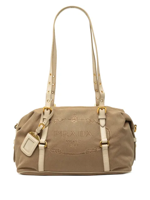 Prada Pre-Owned 2010-2026 Canvas Canapa Logo shoulder bag