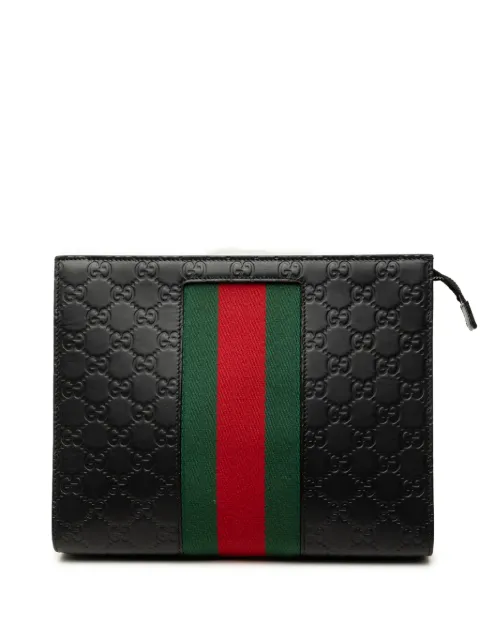 Gucci Pre-Owned 2000-2015 Guccissima Web clutch bag