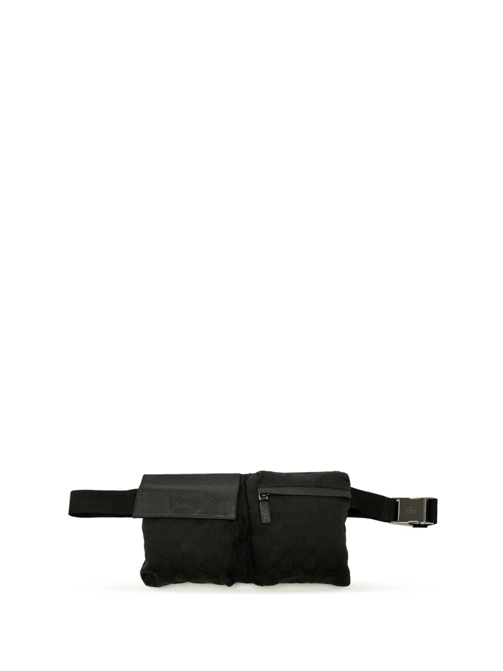 Gucci Pre-Owned 2000-2015 GG Canvas Double Pocket belt bag - Black