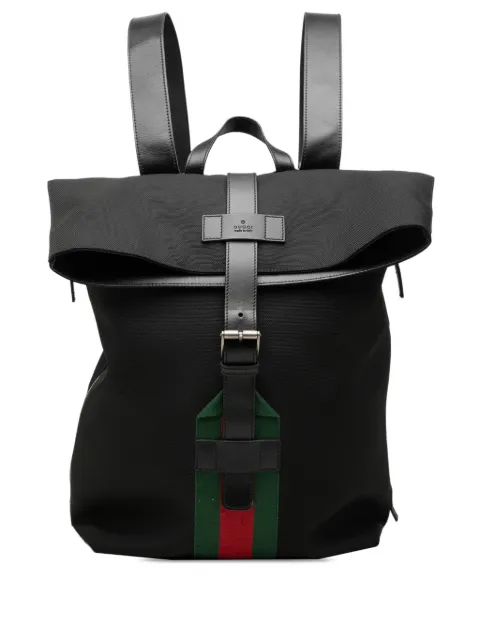 Gucci Pre-Owned 2000-2015 Canvas Techno Web Fold Over backpack