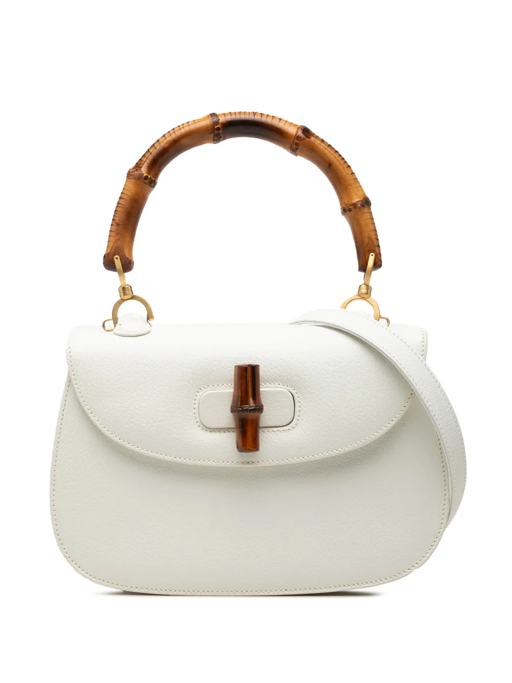 Gucci Pre-Owned 20th Century Bamboo Satchel-Tasche - Weiß