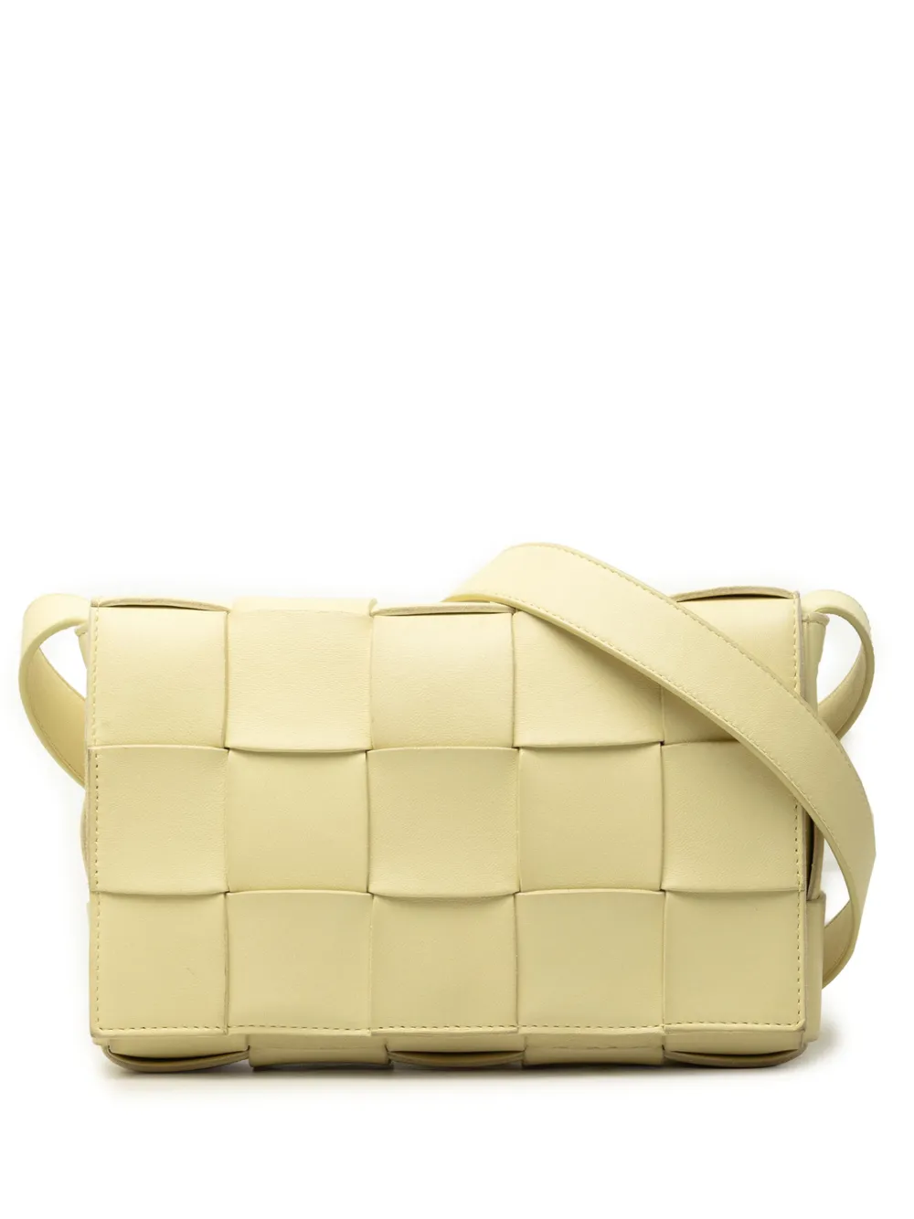 Bottega Veneta Pre-Owned 2012-2026 Nappa Intrecciato Cassette crossbody bag - Yellow