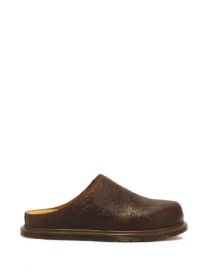 DRIES VAN NOTEN レザークロッグサンダル | ブラウン | FARFETCH JP
