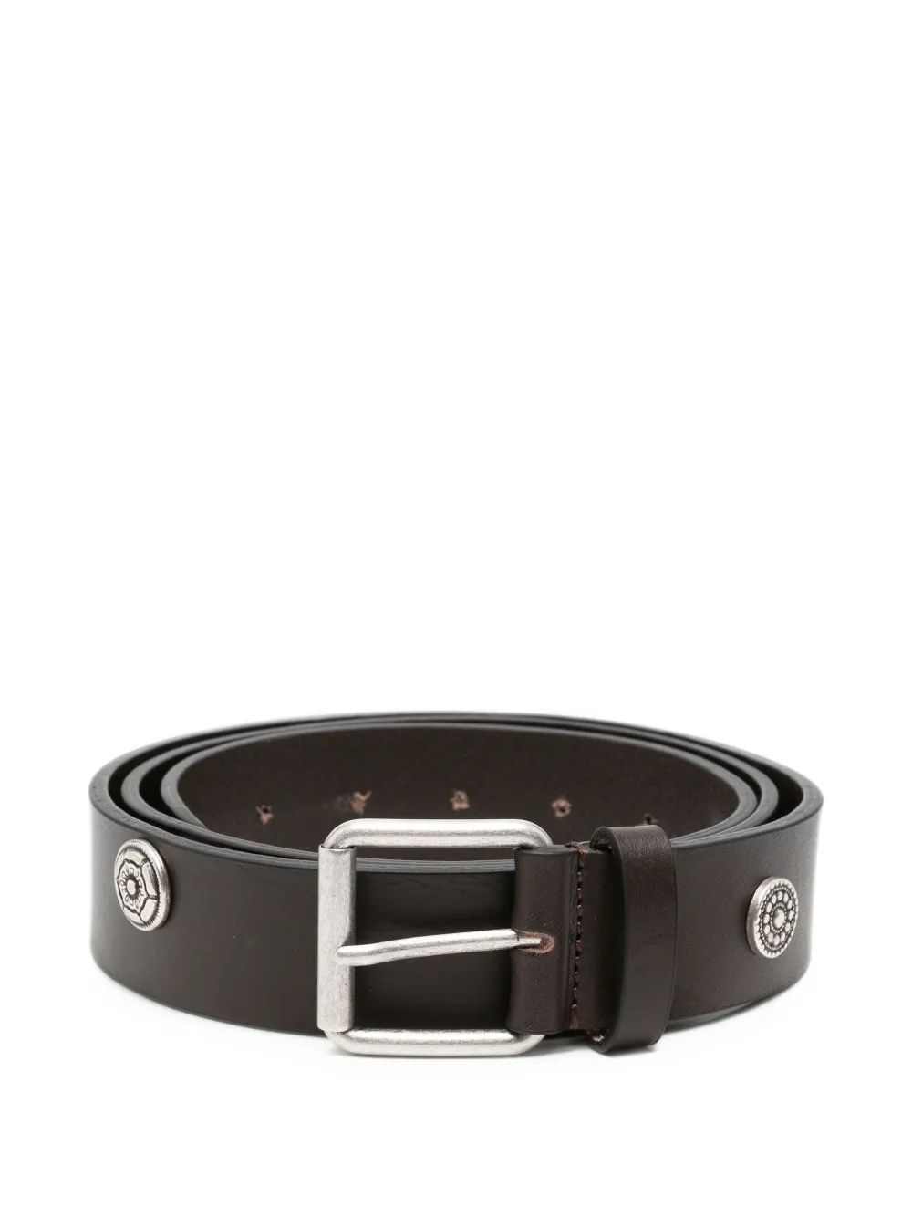 A Kind of Guise Cintura Pilgrim in pelle con borchie - Marrone