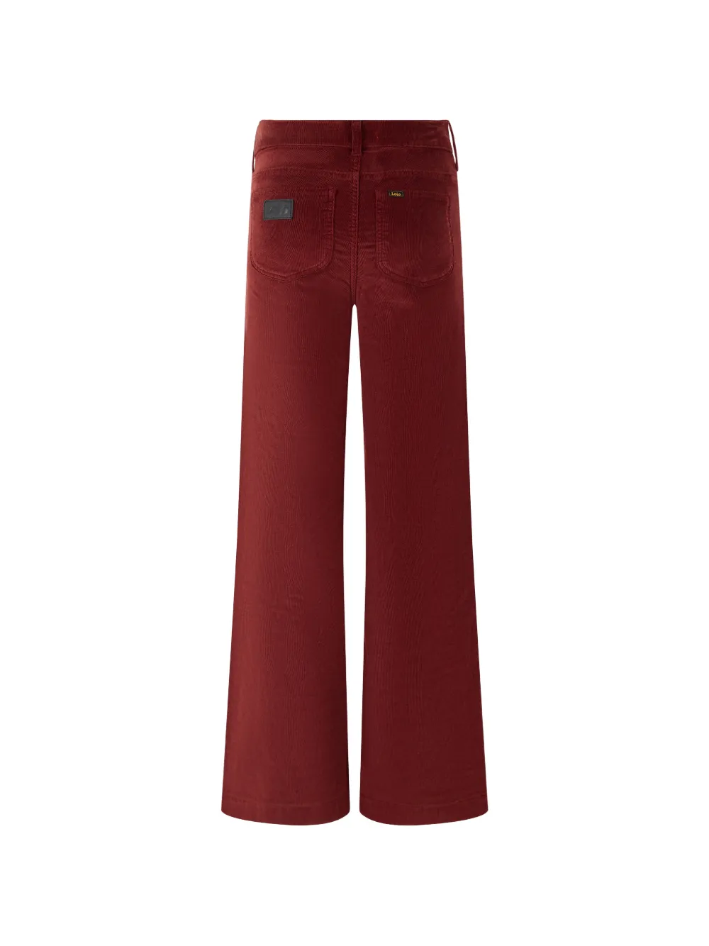 LOIS JEANS Ribfluwelen broek met wijde pijpen Rood