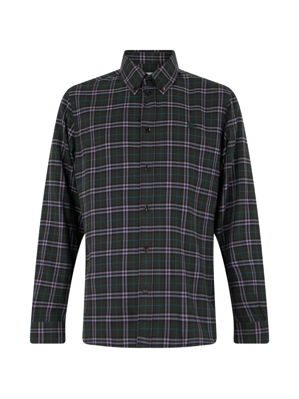 Burberry check-pattern button-down shirt - Verde