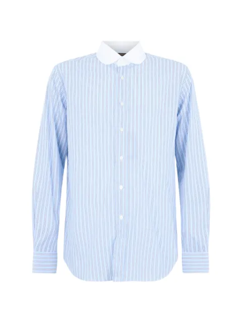 slowear striped Peter Pan collar shirt