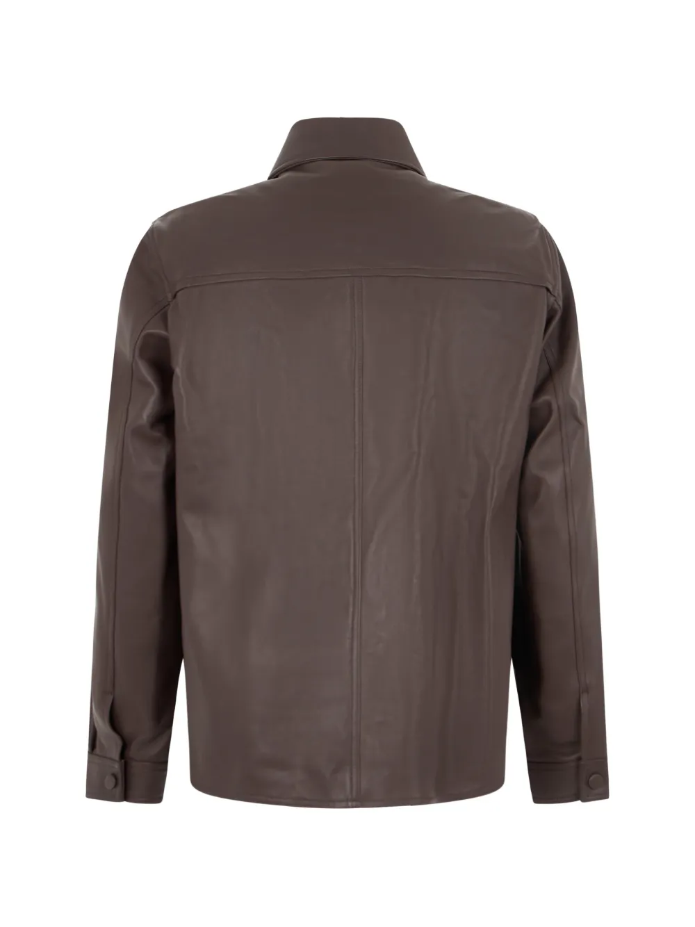 slowear Montedoro leren jack met borstzak Bruin