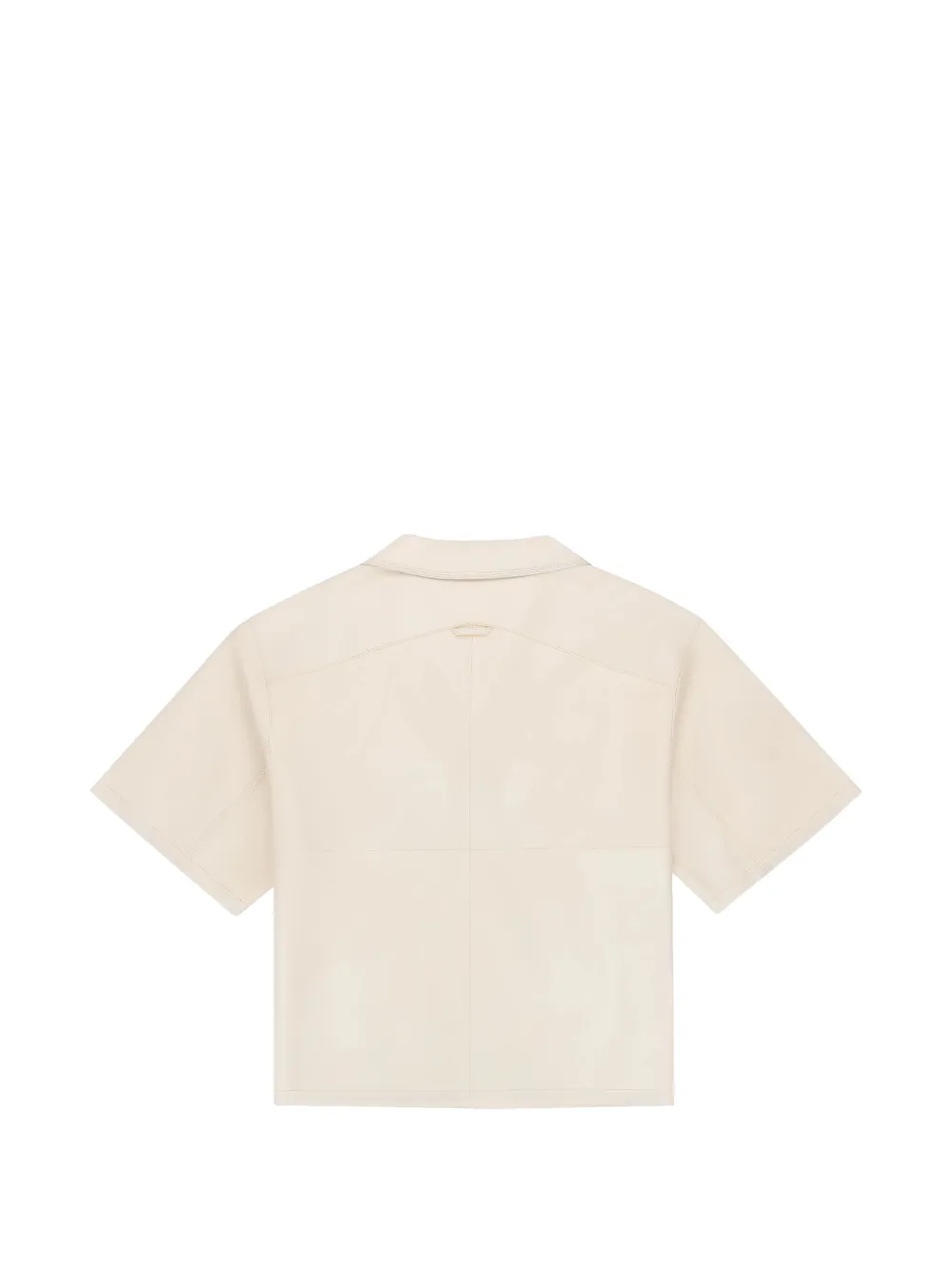 Purple Brand short-sleeve leather shirt Wit