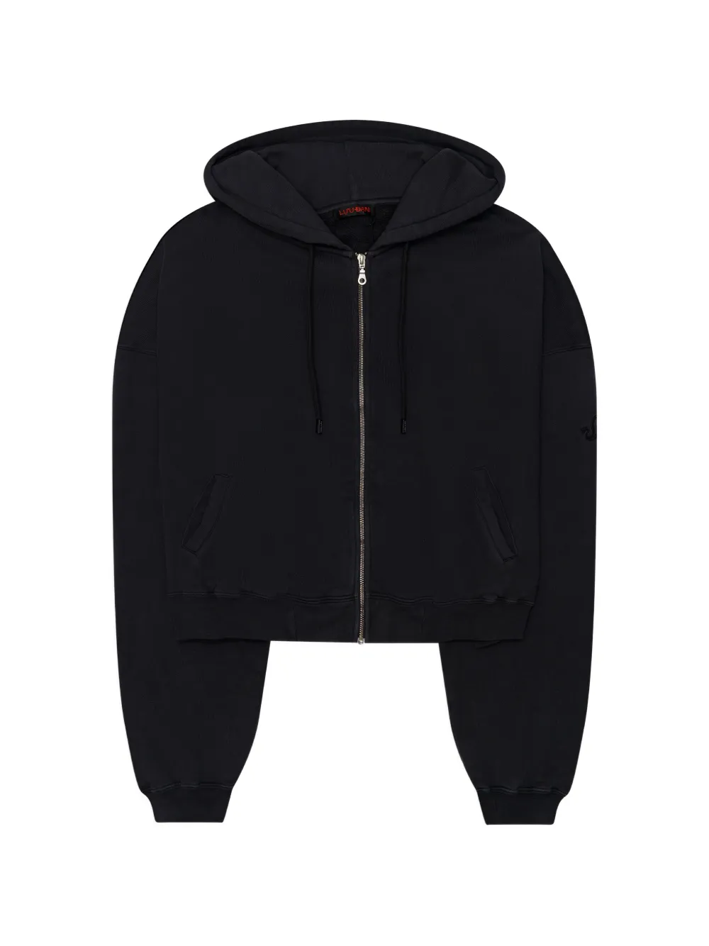 LỰU ĐẠN washed zip-up hoodie