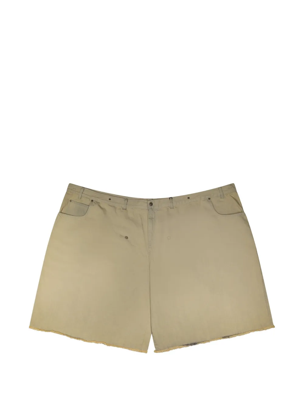 LỰU ĐẠN Maxi raw-edge shorts
