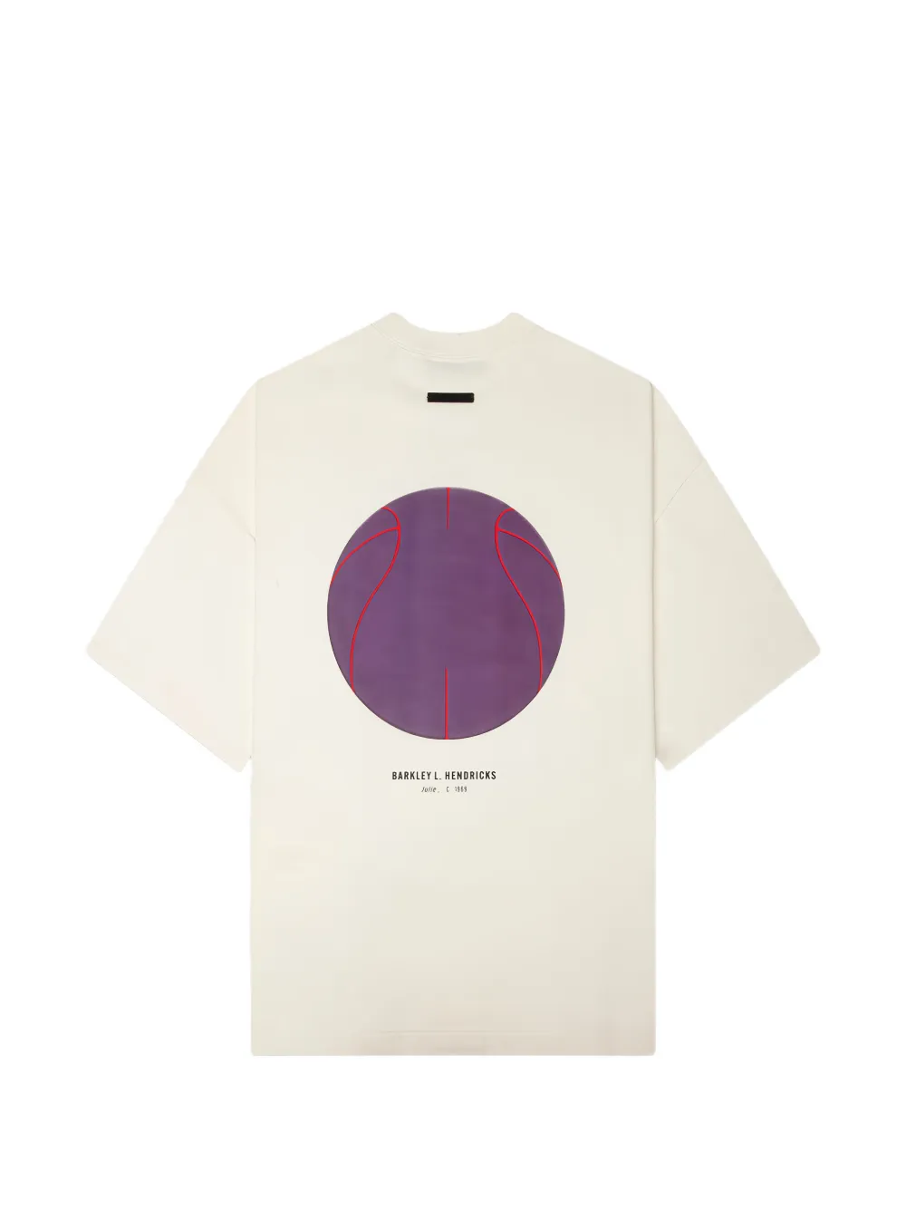 FEAR OF GOD ESSENTIALS x Lakers Barkley Hendricks 90s T-shirt met grafische print Beige