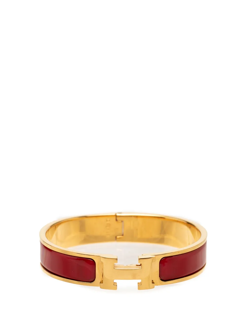 Hermès Pre-Owned 2000-2026 Narrow Enamel Clic H Bracelet PM costume bracelet - Rosso