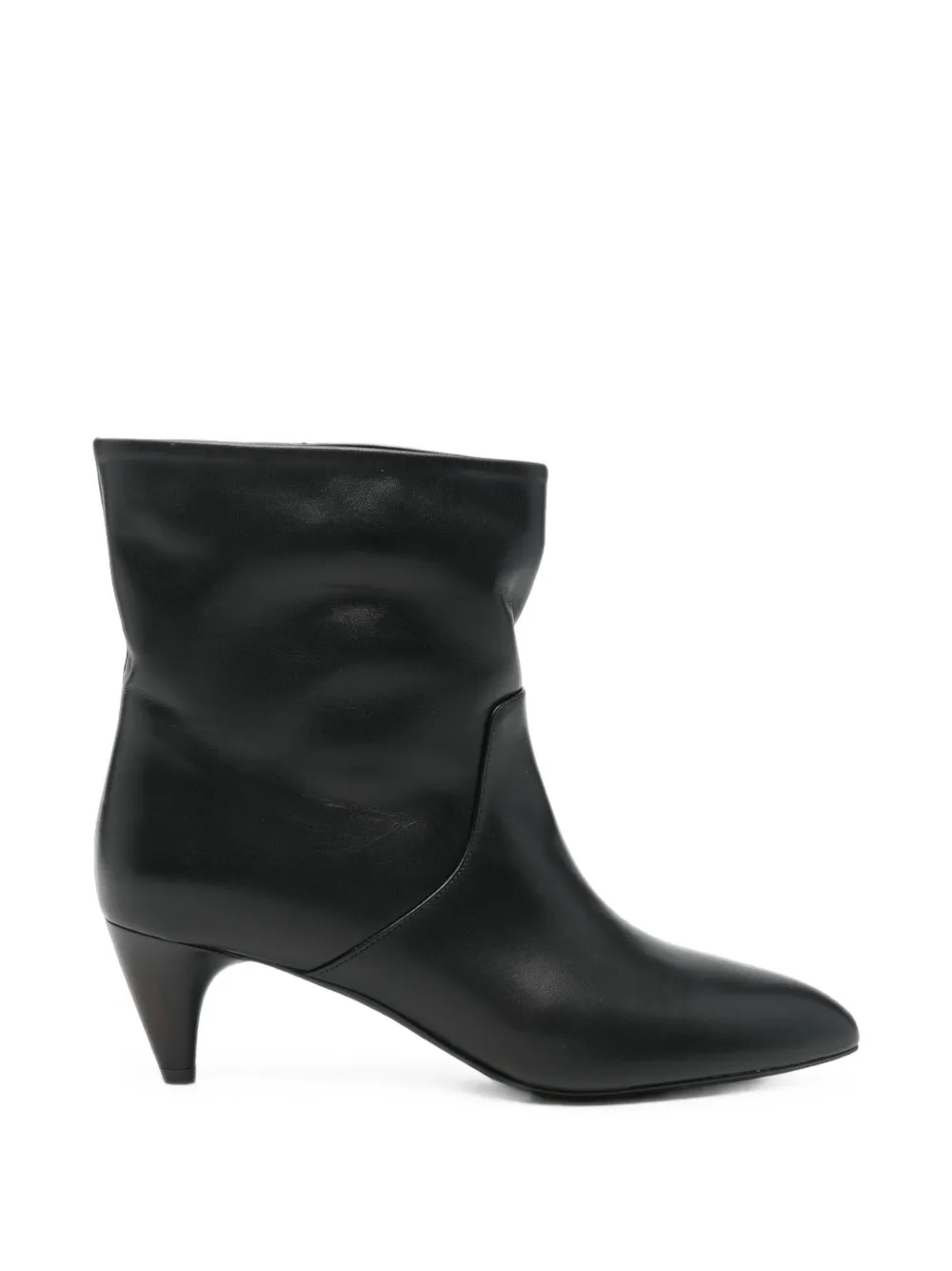 ISABEL MARANT bottines en cuir à bout pointu - Noir